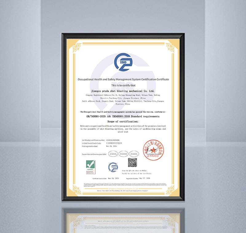 ISO45001 职业健康安全管理体系认证证书-英文